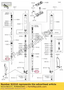 kawasaki 922100337 tuerca kx450d7f - Lado inferior