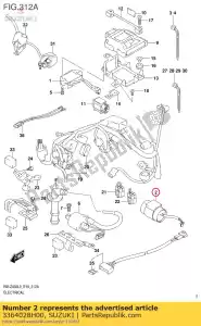 suzuki 3364028H00 conjunto condensador - Lado inferior