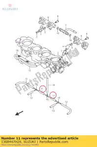 suzuki 1368447H20 mangueira, 5x9x350 - Lado inferior