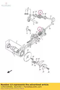 suzuki 1292109J00 ressort, soupape - La partie au fond