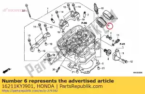 honda 16211KYJ901 isolador, corpo do acelerador - Lado inferior