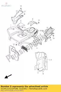 suzuki 5334131G10YUW deksel, spatbord voorzijde - Onderkant