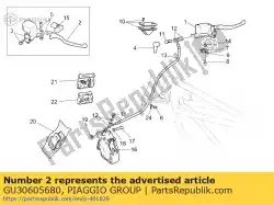 Here you can order the brake lever from Piaggio Group, with part number GU30605680: