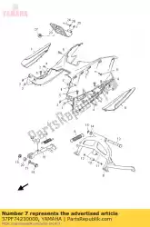 Ici, vous pouvez commander le housse, repose-pieds auprès de Yamaha , avec le numéro de pièce 37PF74230000: