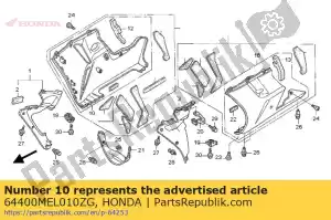 Honda 64400MEL010ZG conjunto de capuz, r. sob (wl) * - Lado inferior