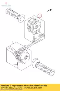 suzuki 3740047H10 schakelaar, han - Onderkant