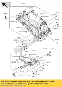 kawasaki 920660082AG za?lepka, górna cz??? ramki, srebrna ksf450 - Dół