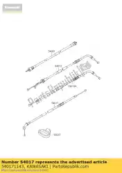 Here you can order the cable-starter zr1100-a1 from Kawasaki, with part number 540171143: