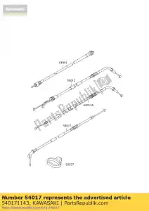 kawasaki 540171143 cable-starter zr1100-a1 - Bottom side