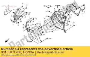 honda 90165KTF980 parafuso, especial, 6x10 - Lado inferior