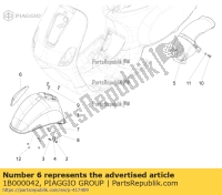 1B000042, Aprilia, stemma del parafango, Nuovo