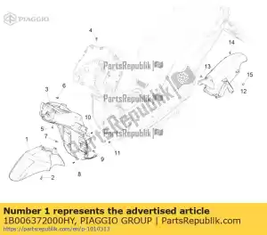 Piaggio Group 1B006372000HY guarda-lamas dianteiro pintado - Lado inferior