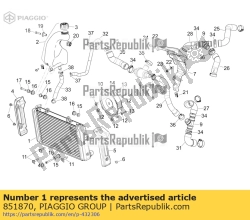 Aprilia 851870, Ch?odnica wody, OEM: Aprilia 851870
