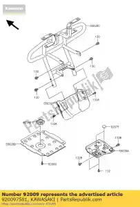 kawasaki 920097501 screw,tapping,6.35x15 kvf360-a - Bottom side