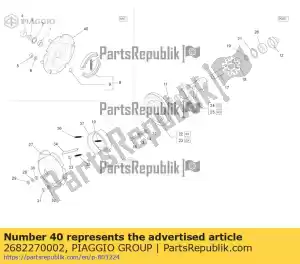 Piaggio Group 2682270002 tambor - Lado inferior