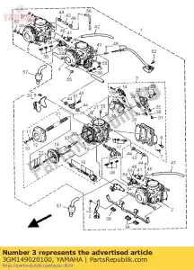 Yamaha 3GM149020100 carburador assy 2 - Lado inferior