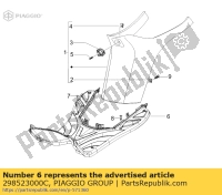 298523000C, Aprilia, Apoio para os pés, Novo