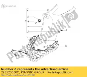 Piaggio Group 298523000C reposapiés - Lado inferior