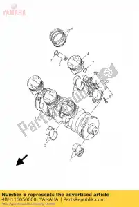 yamaha 4BH116050000 piston ring set (0.50mm o/s) - Bottom side