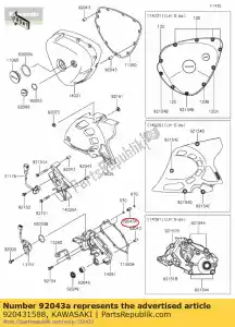 kawasaki 920431588 pin ej650-a1 - Bottom side