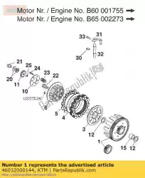 Here you can order the prim. Dr. W. Clutch hub 23:75 '99 from KTM, with part number 46032000144: