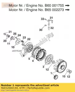 ktm 46032000144 prim.dr.w.clutch hub 23:75 '99 - Bottom side