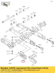 Here you can order the guide,chain kx65-a1 from Kawasaki, with part number 130701347: