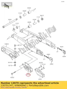 kawasaki 130701347 guide,chain kx65-a1 - Bottom side