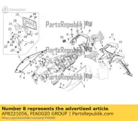 AP8221056, Piaggio Group, t cespuglio aprilia  etx mana moto mx na pegaso rs rx tuareg zd4rc000, zd4rca00, zd4rc001, zd4rcc00 zd4rcb00, zd4rcc01, zd4rce00 50 125 250 600 650 850 1988 1989 1990 1991 1992 1993 1994 1995 1996 1997 1998 1999 2000 2001 2002 2003 2004 2005 2006 2007 2008 2009 2010 , Nuovo