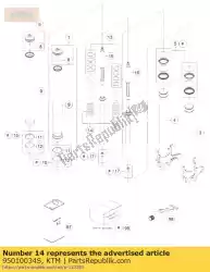 Aqui você pode pedir o conjunto linear da mola d = 4,9 em KTM , com o número da peça 95010034S: