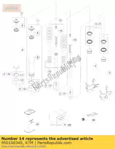 ktm 95010034S spring linear set d=4,9 - Bottom side