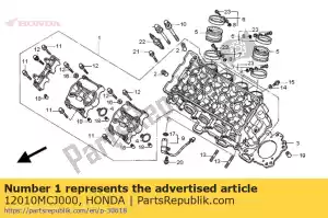 Honda 12010MCJ000 g?owica, cylinder - Dół