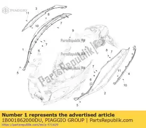 Piaggio Group 1B001862000DU owiewka, r. - Dół
