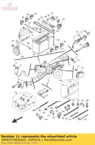 yamaha 2MBH57900000 conjunto termossensor - Lado inferior