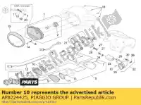 AP8224425, Piaggio Group, Rh int. lente indicadora de giro aprilia  scarabeo 50 100 2001 2002 2003 2004 2005 2006, Nuevo