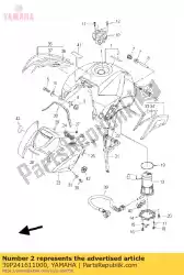 Aquí puede pedir emblema 1 de Yamaha , con el número de pieza 39P241611000: