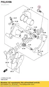 Suzuki 0910608174 tornillo - Lado inferior