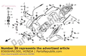 Honda 83606HN1300 opaco, l coperchio laterale - Il fondo