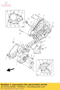 yamaha 3C1E54110000 tampa, cárter 1 - Lado inferior