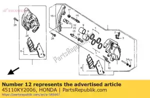 Honda 45110KY2006 p?ytka mocuj?ca zacisku hamulcowego, przednia lewa - Lewa strona