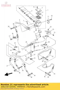 Yamaha 36B258720000 tuyau, frein 1 - La partie au fond