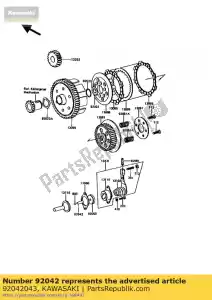 kawasaki 92042043 pin, pluggen kh100-a4 - Onderkant