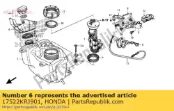 Tutaj możesz zamówić zawias, pokrywa wlewu paliwa od Honda , z numerem części 17522KRJ901: