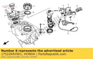 Honda 17522KRJ901 zawias, pokrywa wlewu paliwa - Dół