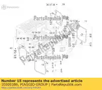 1E000386, Piaggio Group, cerniera anteriore superiore ape vin: zapt42pmc, zapt42p00, motor: tbp4m 200 2013 2014 2015 2016 2017 2018 2019 2020 2021 2022, Nuovo