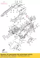 3P62163E11P8, Yamaha, Afdekking achterspatbord 2 yamaha  fjr 1300 2015 2016 2017 2019 2020 2021, Nieuw