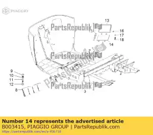 Piaggio Group B003415 battery holder - Bottom side