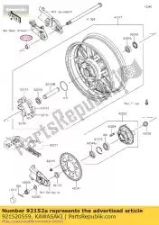 Qui puoi ordinare collare, asse rr, rh, l = 16,4 zr750 da Kawasaki , con numero parte 921520559: