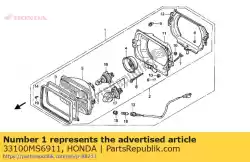 Here you can order the headlight assy.(1 from Honda, with part number 33100MS6911: