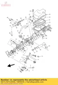 yamaha 5D7139710000 tuyau, carburant 1 - La partie au fond